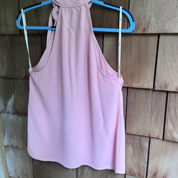 Wilfred Aritzia Light Pink Halter Tank Top Sleeveless Cowl Tie Neck Women Size M - Picture 8 of 10